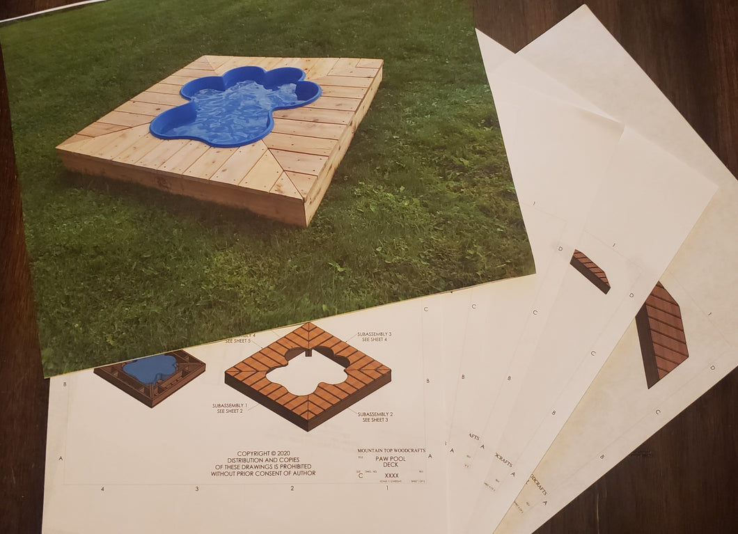 Deluxe Paw Pool Deck Kit Plans